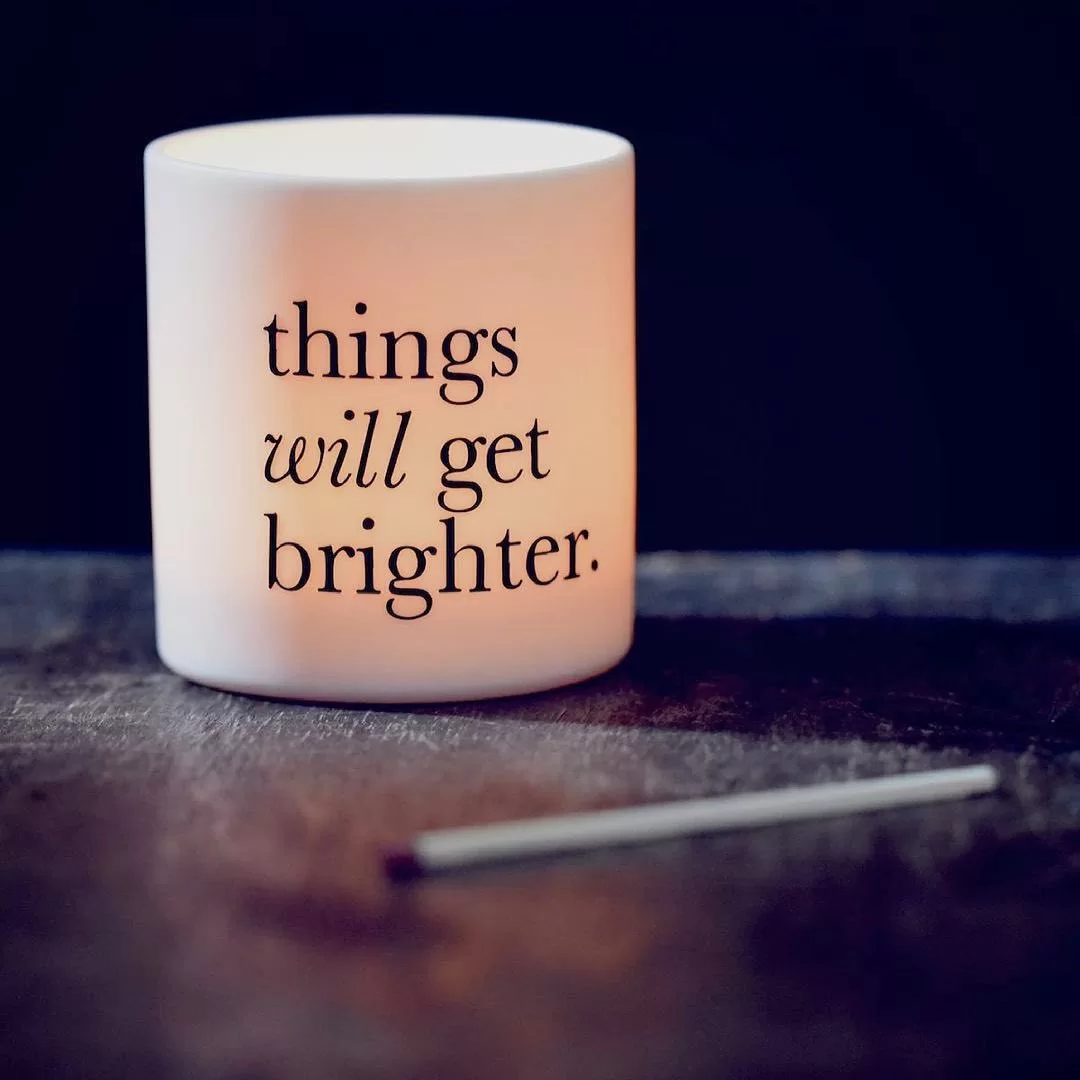 Things will get brighter candle by Vinegar & Brown Paper