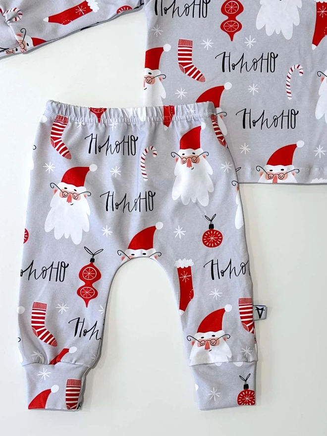 Baby and toddler lounge set with Santa / Father Christmas print