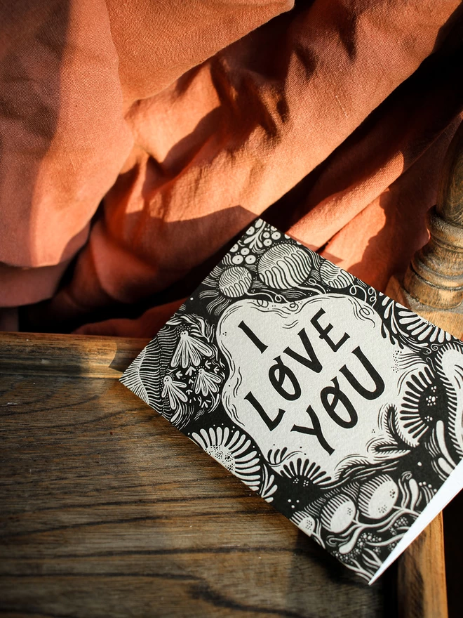 Romantic love card by UK artist Lauren Marina