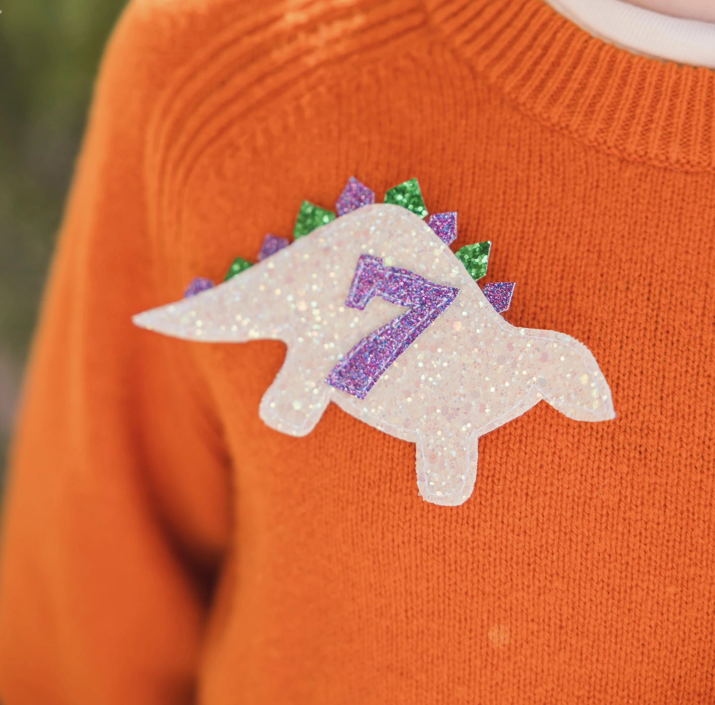 Seven birthday badge