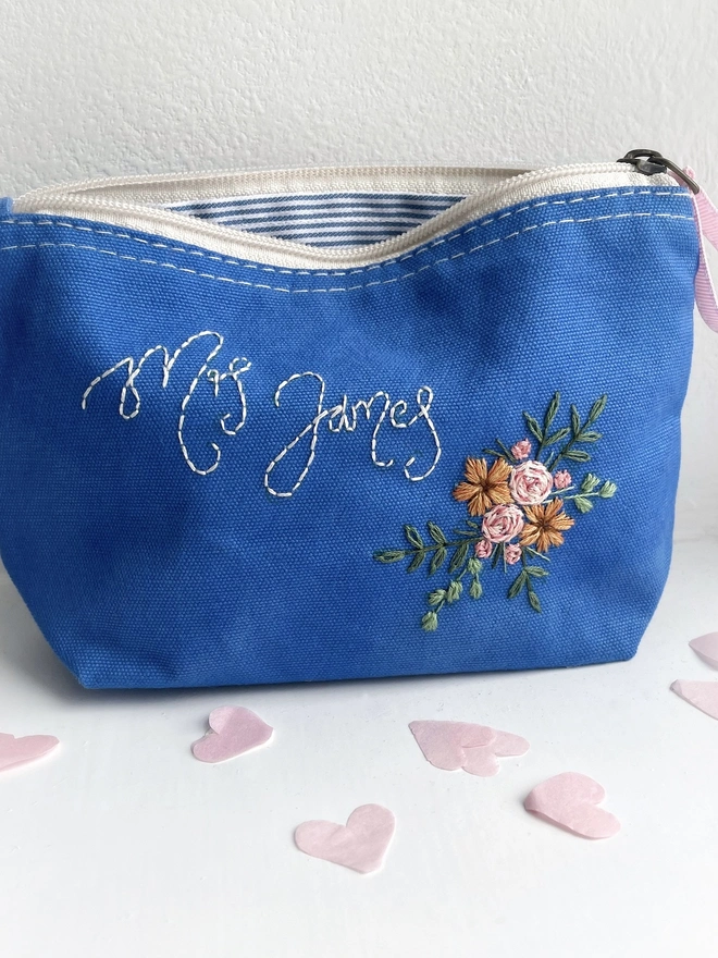 Personalised Wedding “Mrs” Cosmetic Bag