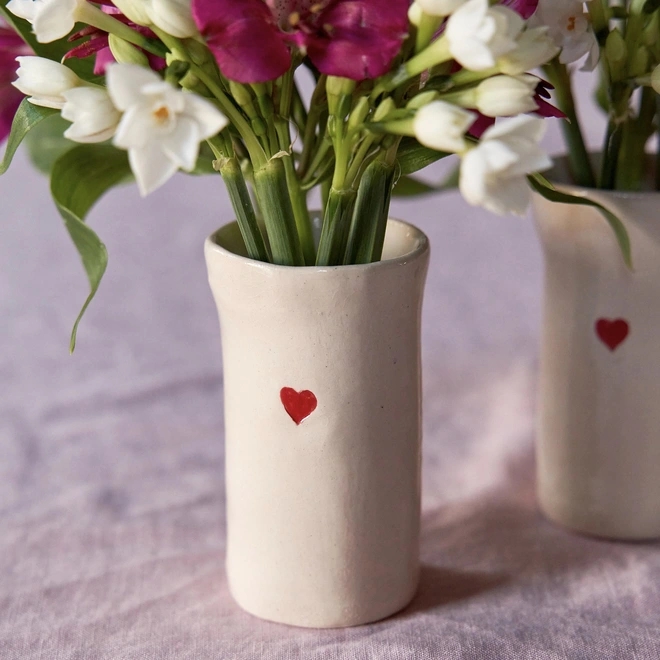Valentine's day heart ceramic vase