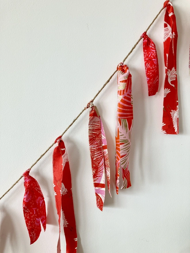 Party Decor, Reusable Party Decor, Green Party Decor, Sustainable Party Decor, Glamping accessories, Bunting, Fabric Bunting, Festival Bunting, Red Bunting, Pink Bunting, Christmas Bunting, Party Decorations