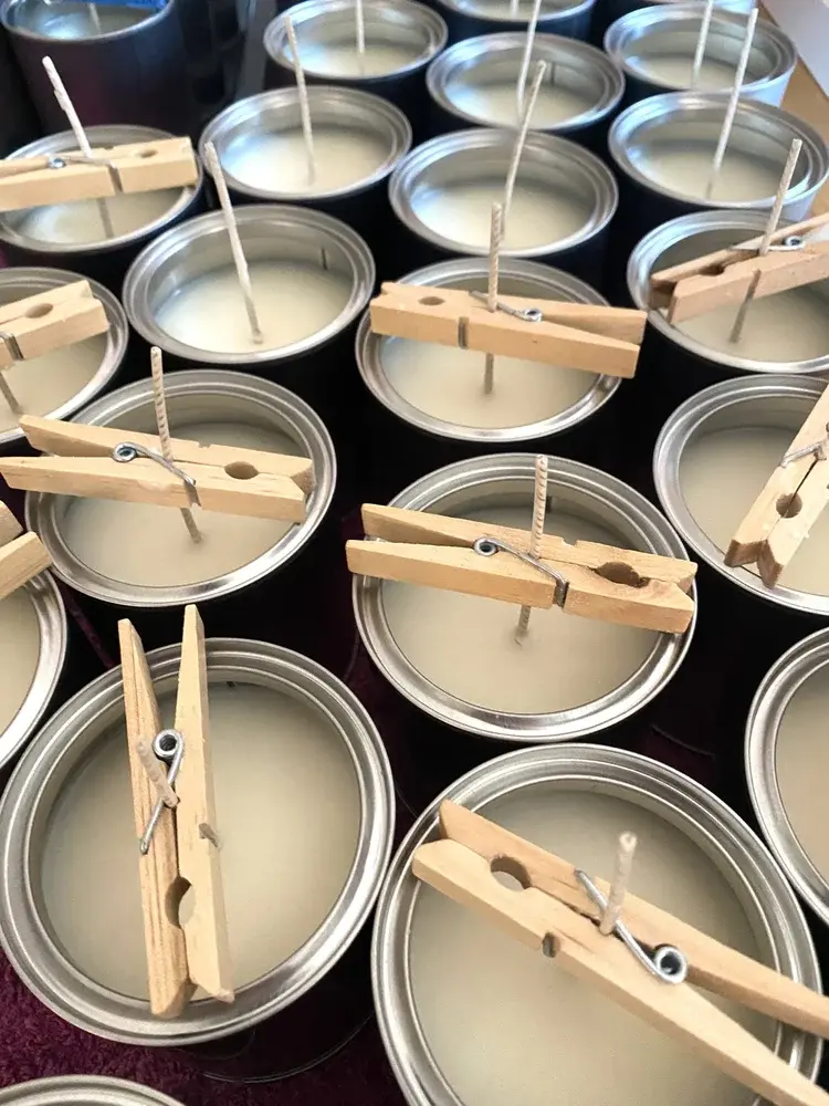 candles in production process