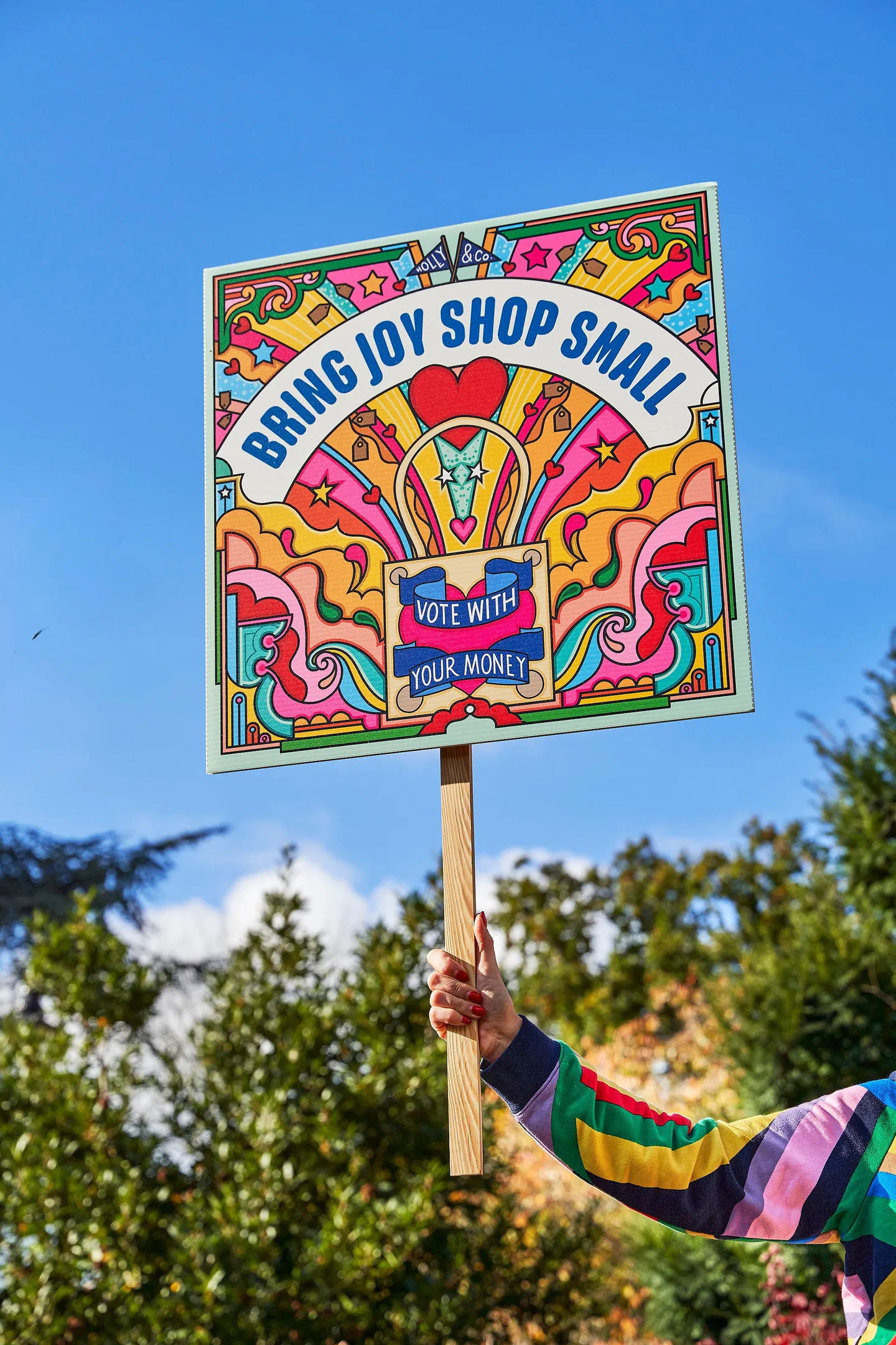 Bring Joy Shop Small Placard