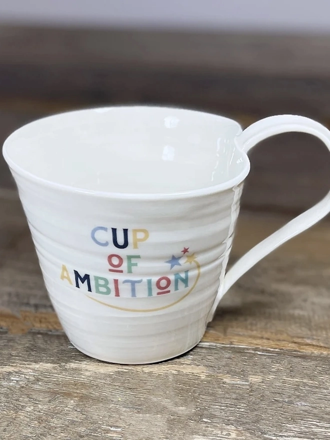 ‘Cup of Ambition’ Hand Thrown Porcelain Mug