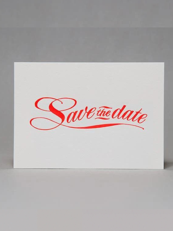 Save The Date Letterpress Invites 