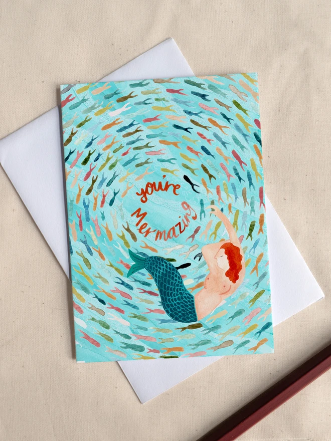 You're 'Mermazing' - Mermaid Greetings Card