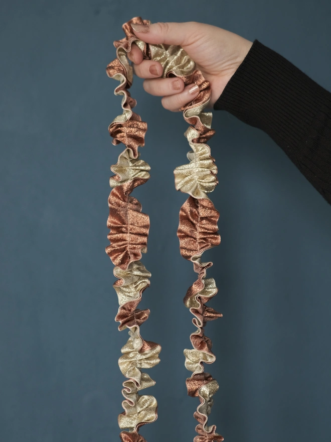 gold and copper garland