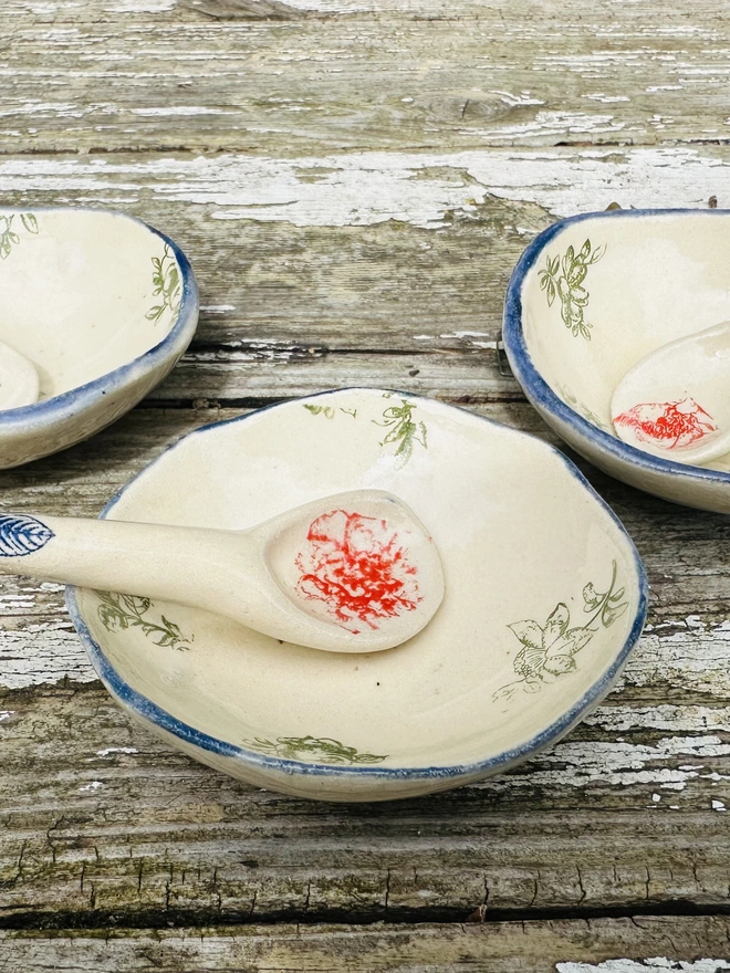 Small Floral Ceramic Bowls