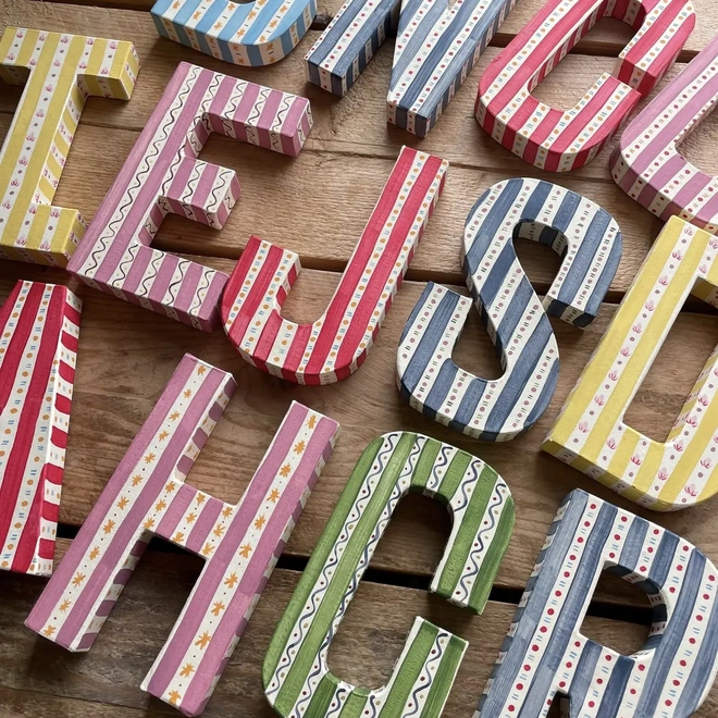 Handmade letters for a kids' bedroom