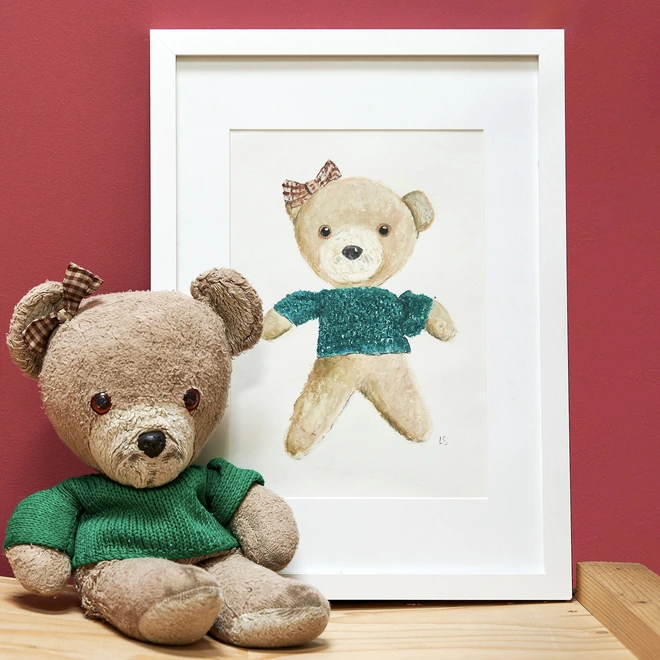 Personalised pastel toy portrait