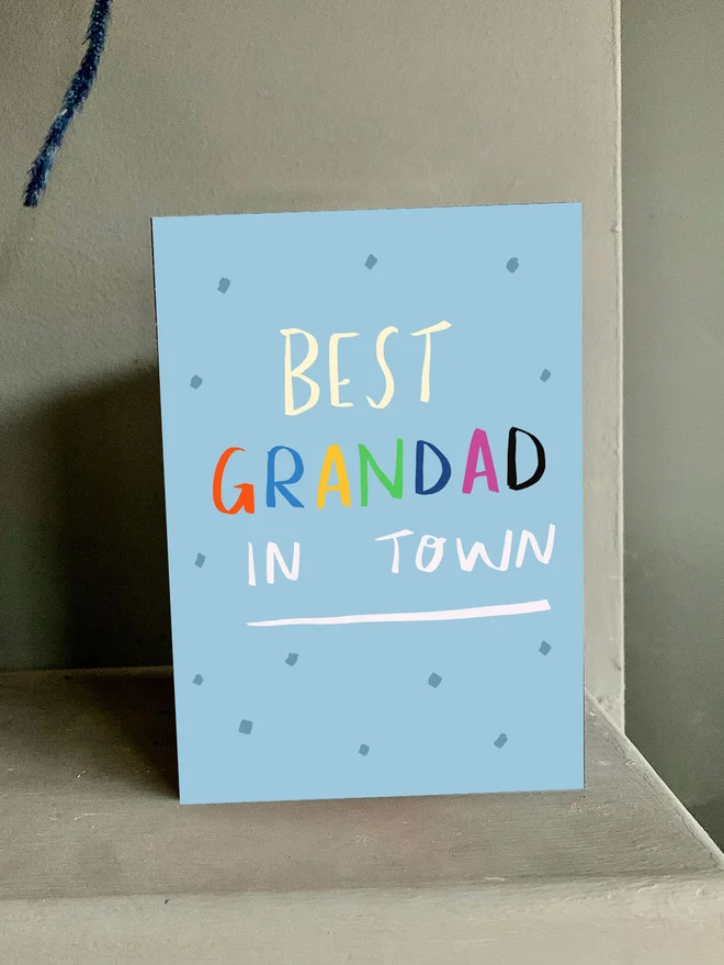 Best Grandad in Town card by Nicola Rowlands