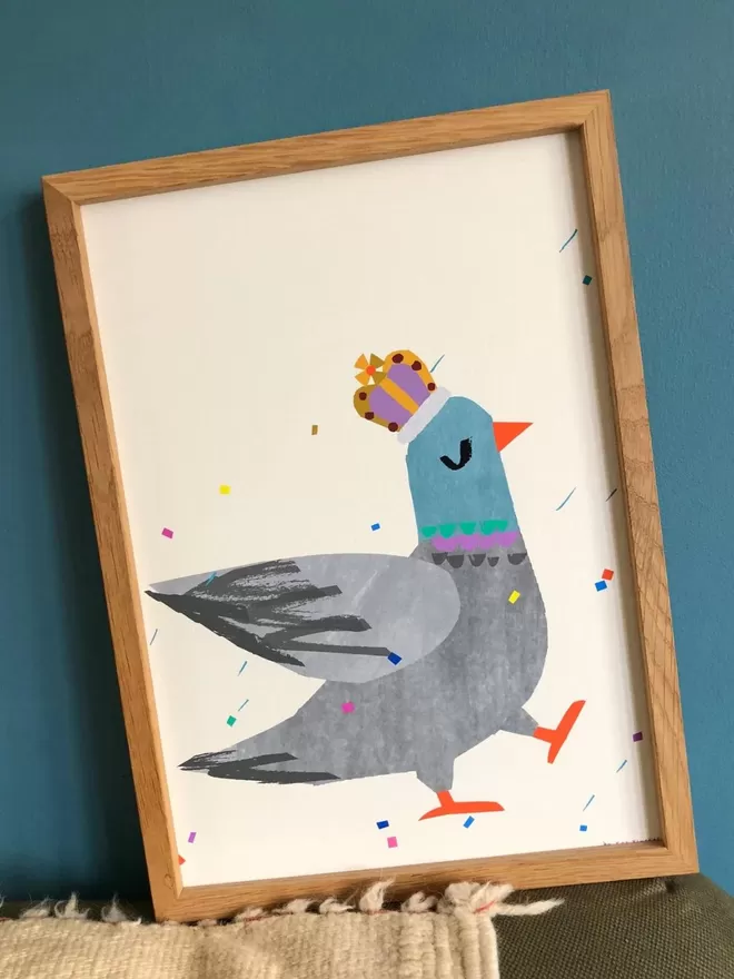 Pigeon Party Giclee Print