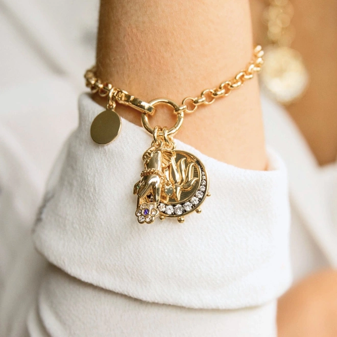 Wise owl charm bracelet 