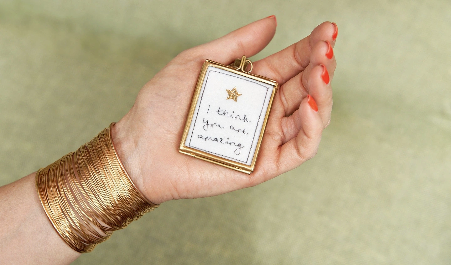 Personalised embroidered frame