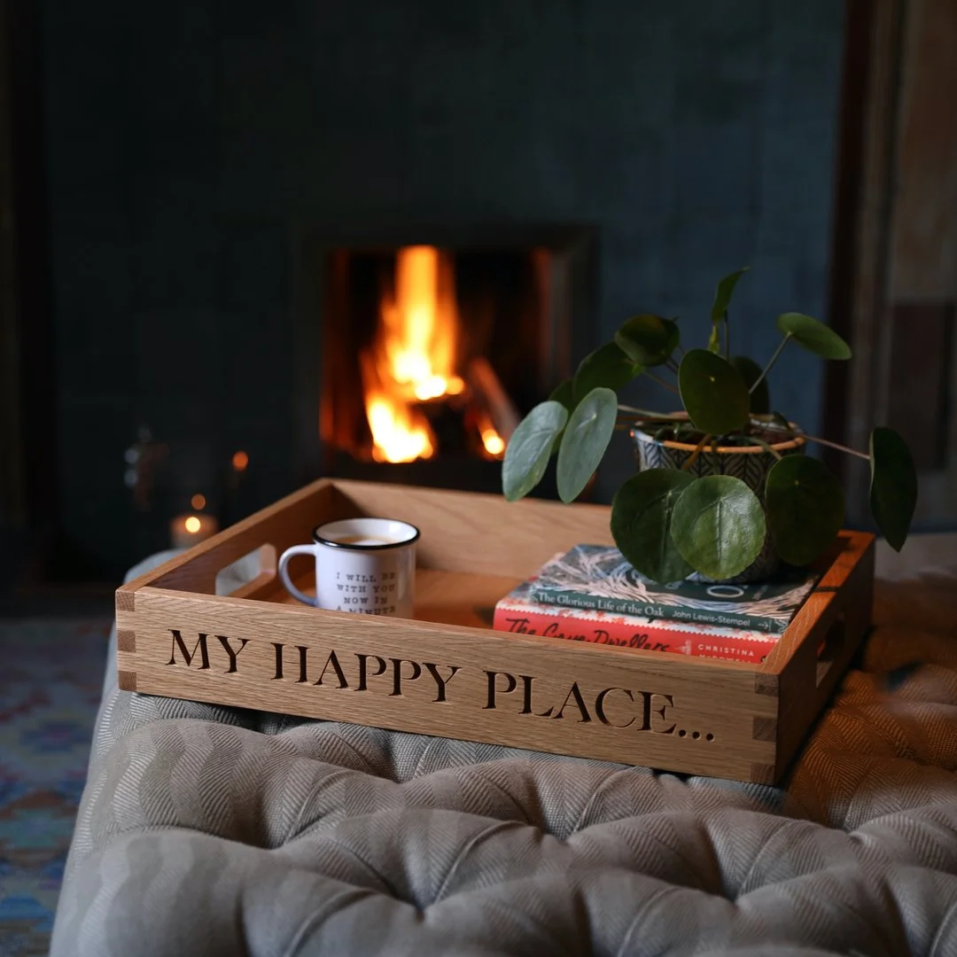 Oak butler tray