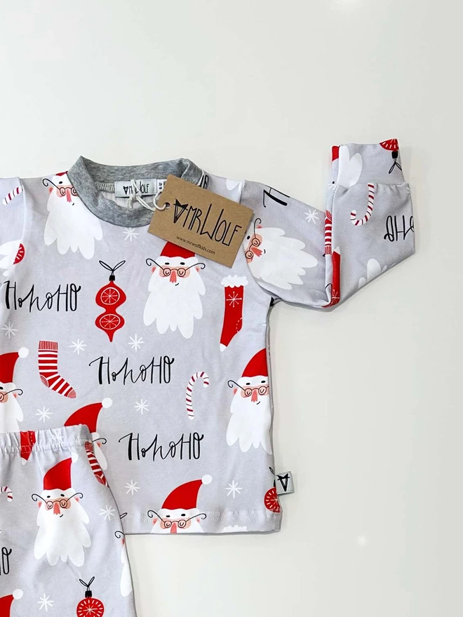 Baby and toddler lounge set with Santa / Father Christmas print