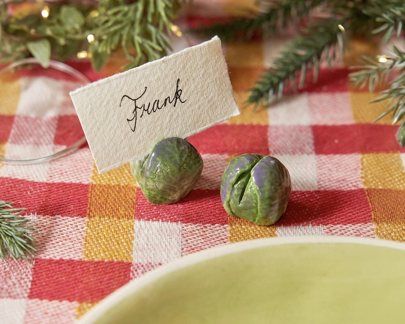 Ceramic sprout place name holder
