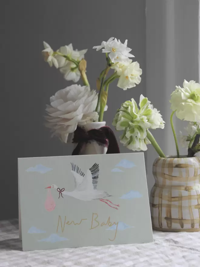 New baby stork card