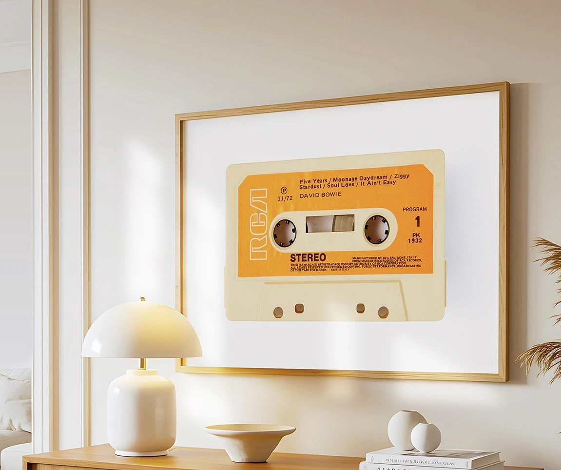 Classic cassette David Bowie print