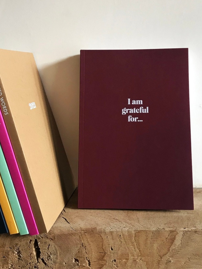 maroon personalised softcover notebook 