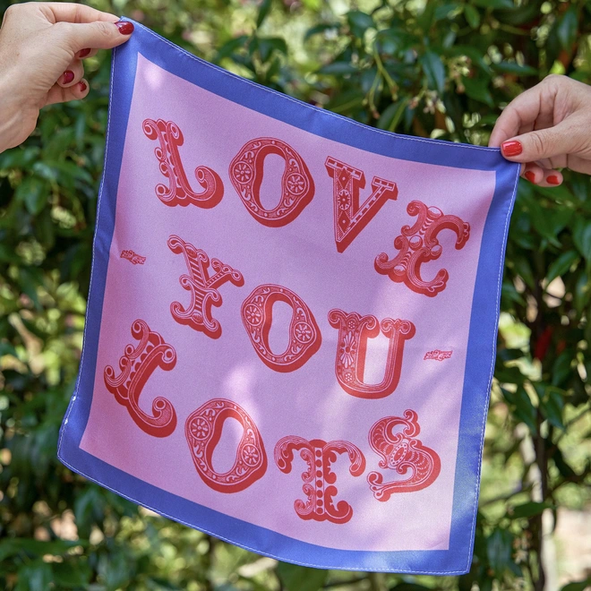 Love you lots handkerchief 