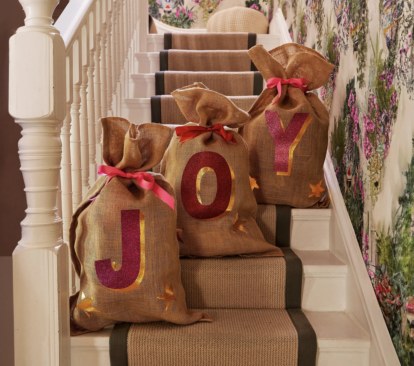 Joy Christmas sacks
