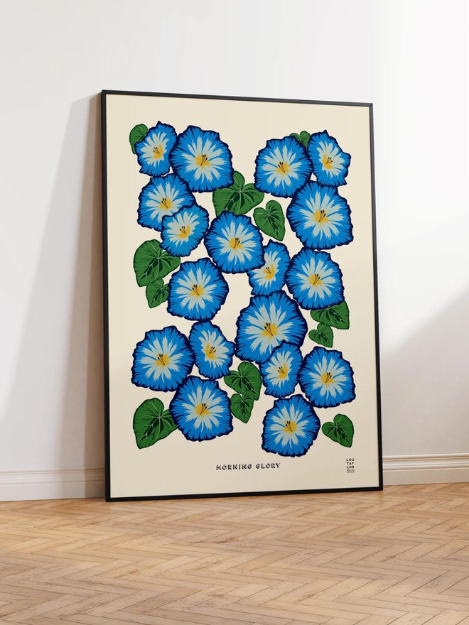 morning glory floral Giclee print