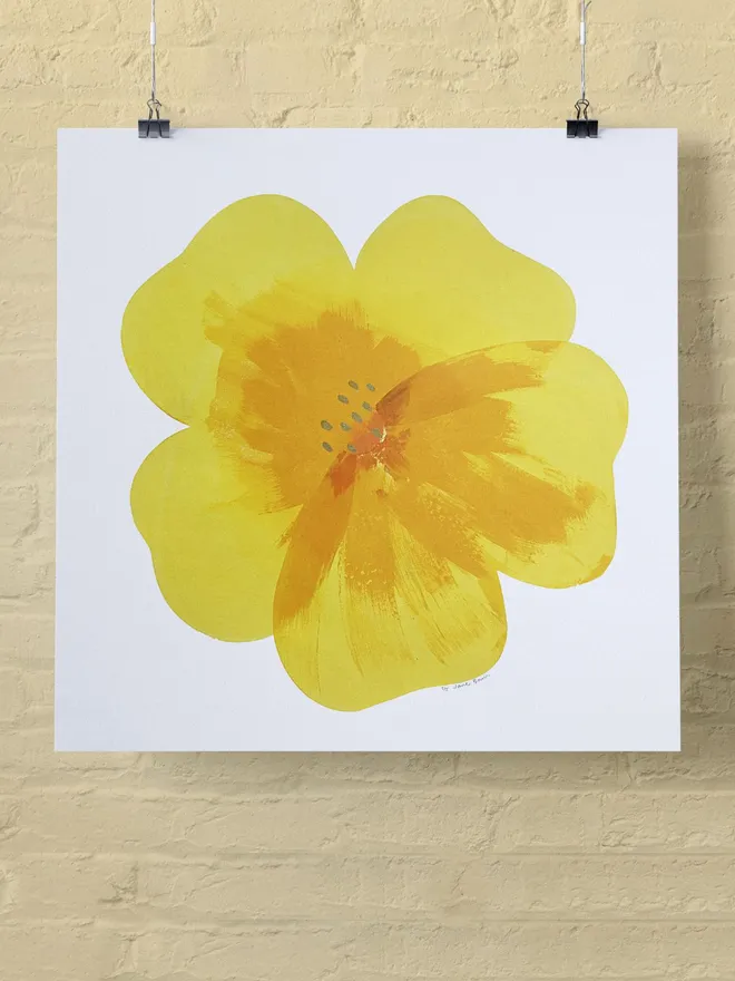 Primrose Flower Screenprint