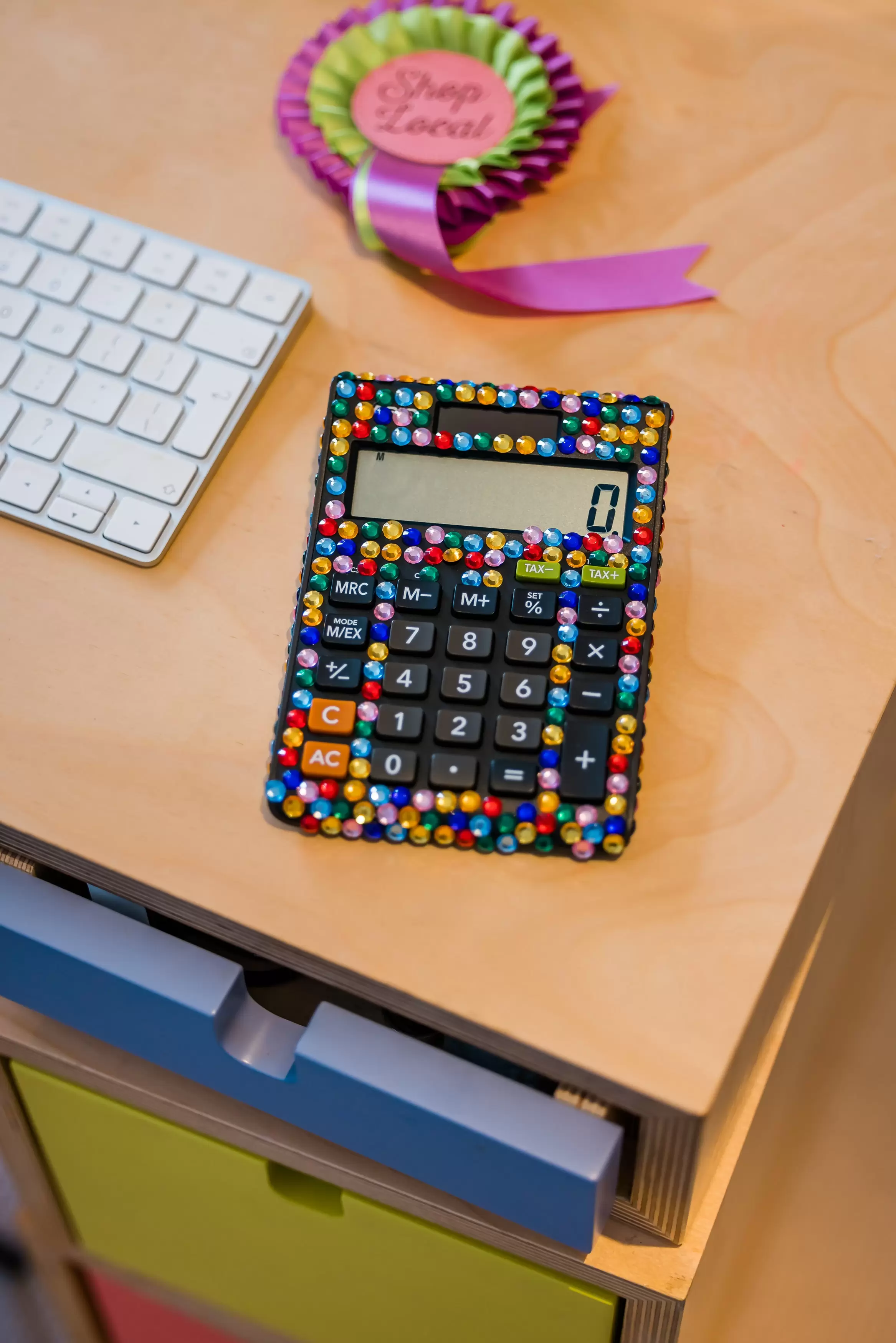 Colourful sequin calculator