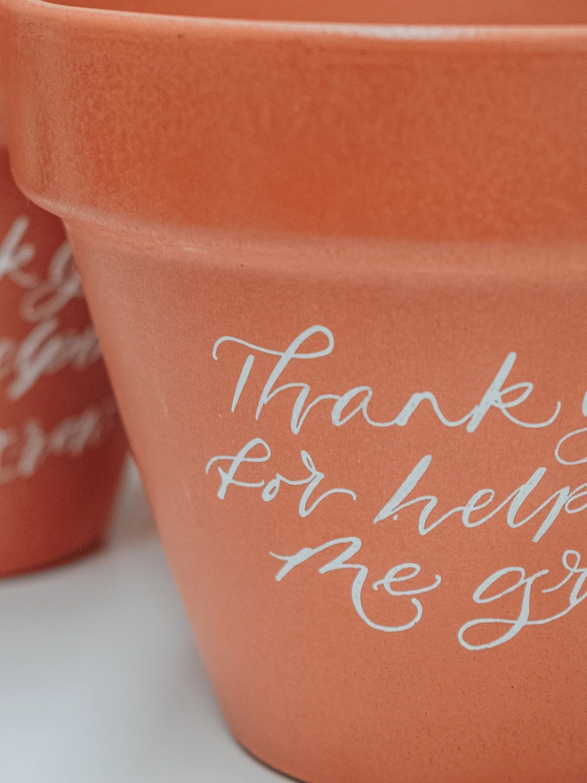 Thank You For Helping Me Grow Plant Pot