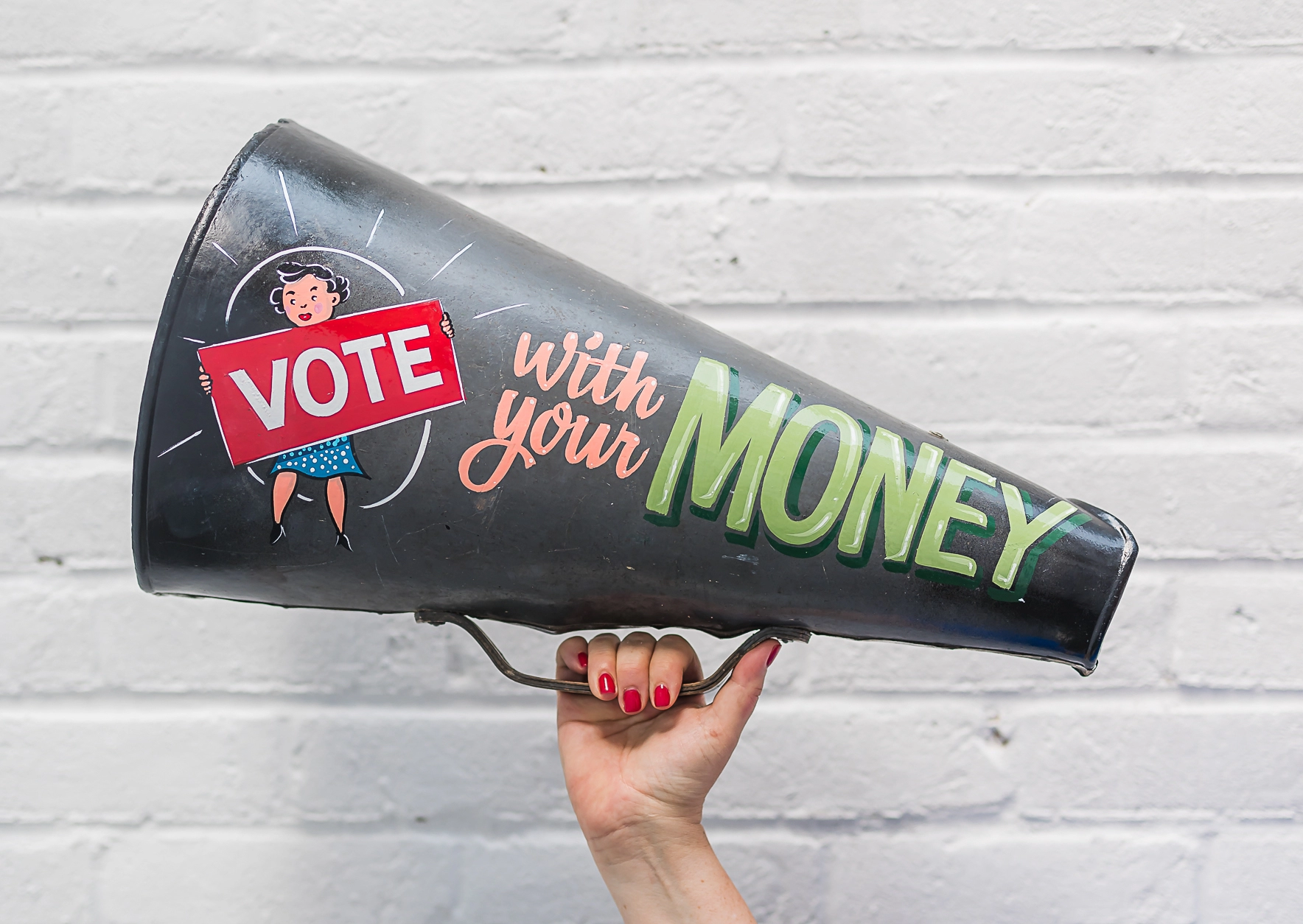 Brilliant Signs 'vote with your money' speaker