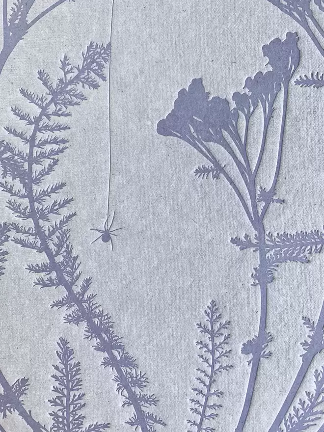 Botanical letterpress print on handmade paper