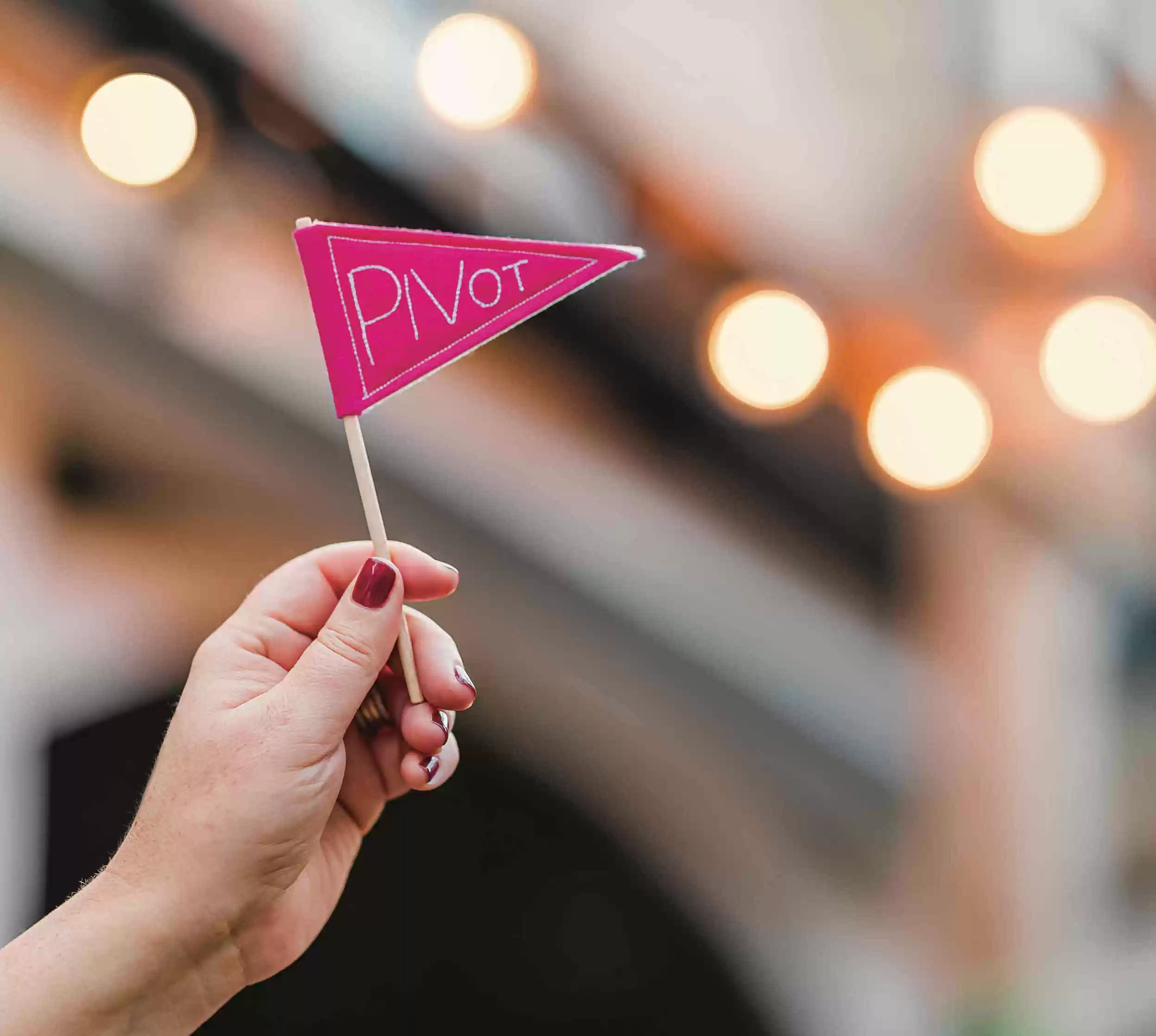 Pink pivot mini flag by Emma Giacalone