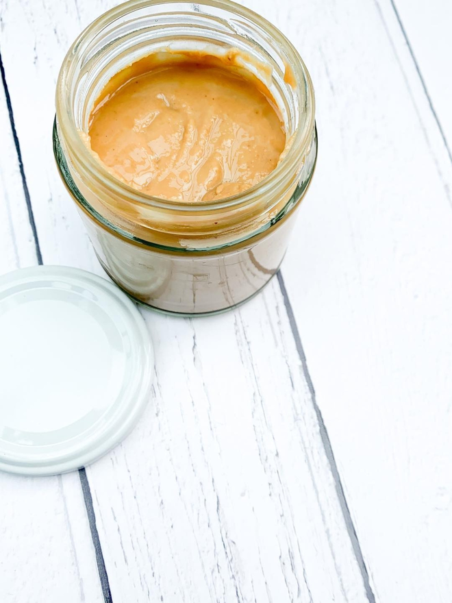peanut butter for dogs in reusable jar