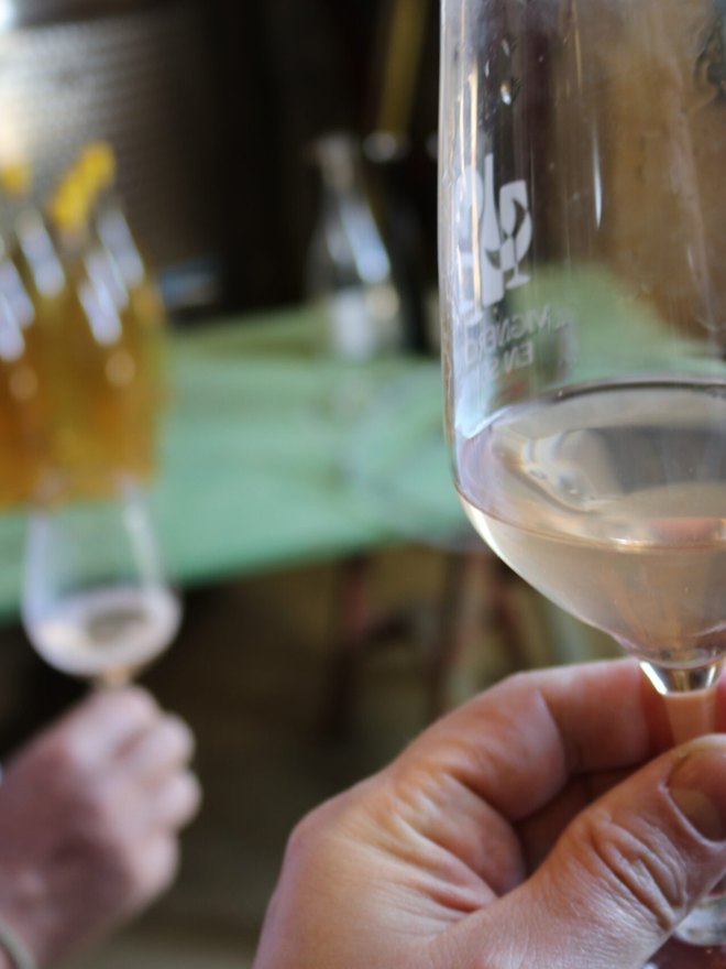 organic Provence rose in glasses