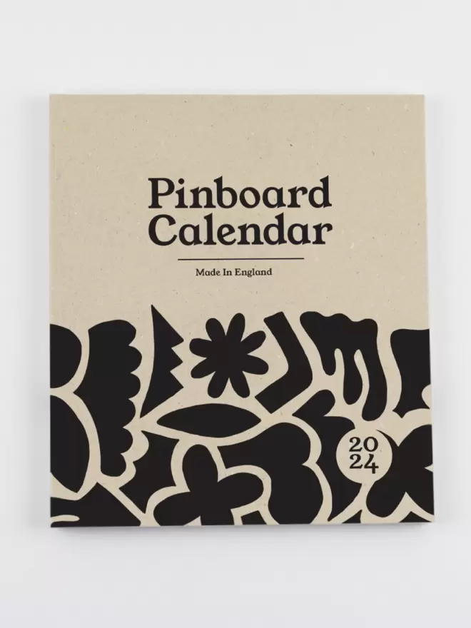 Abstract Design 2024 Wall Calendar with Pinboard