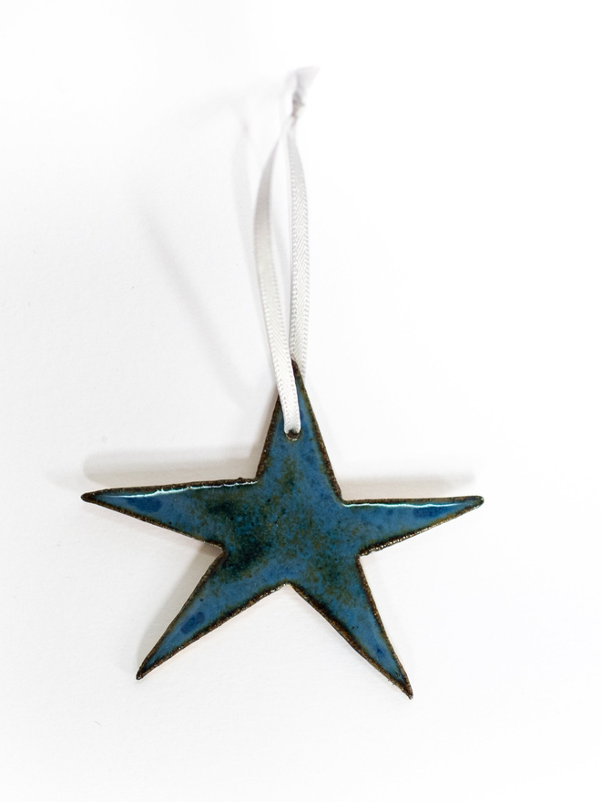 dark blue hanging star decoration