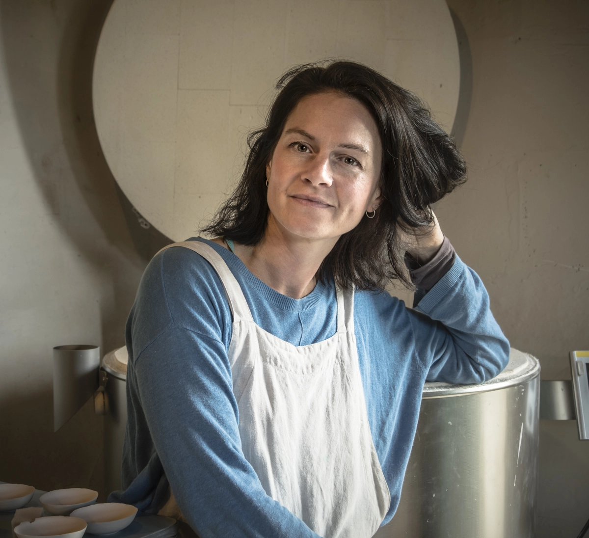 Becky Mackenzie in her ceramics studio