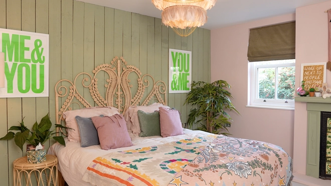 The master bedroom in the Home of Small Business
