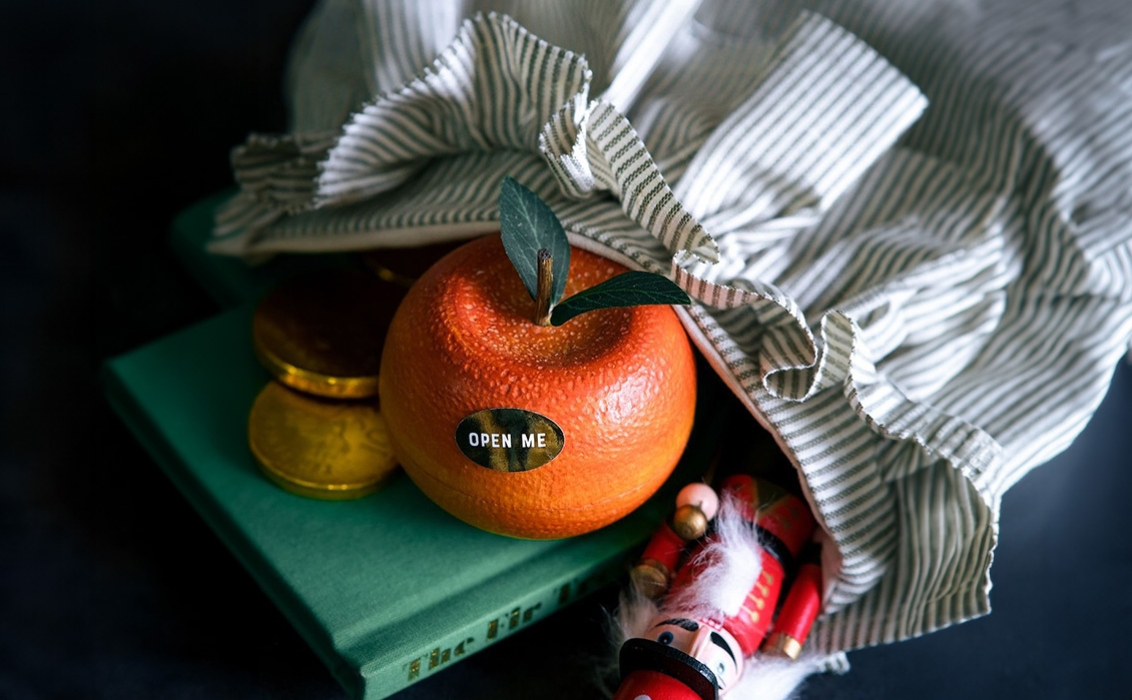 Christmas clementine stocking