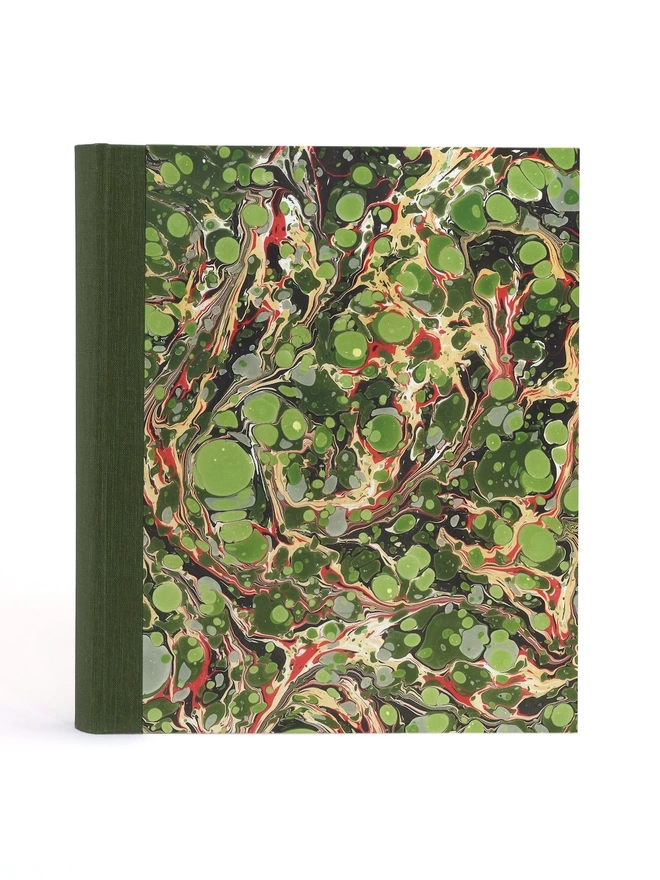 Marbled Photo Album - Green, Gold & Pink