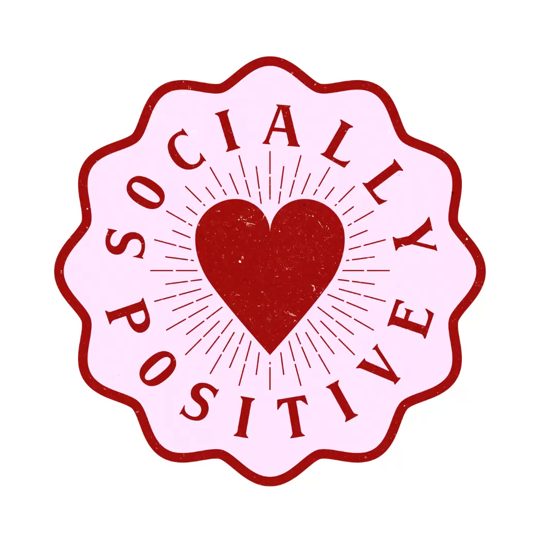 Socially positive business badge