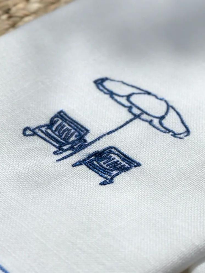 embroidered parasol napkin