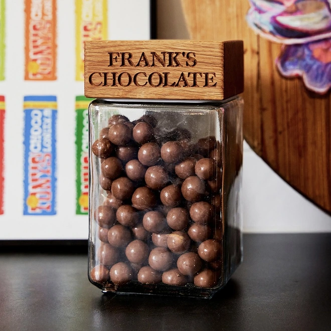 Personalised chocolate jar