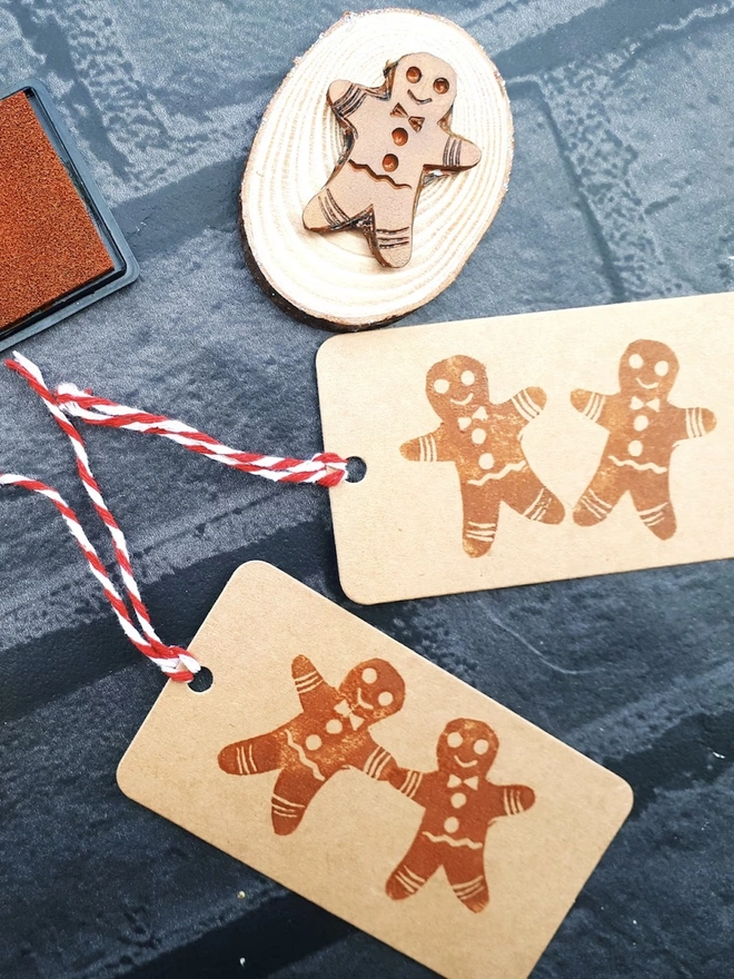 Gingerbread Man Ink Stamp