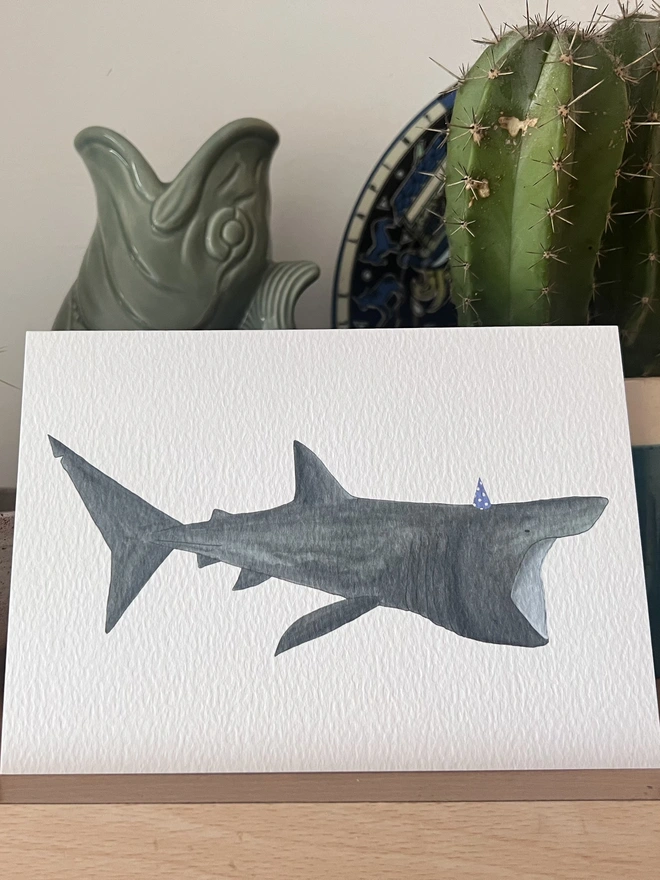 Party Basking Shark Card