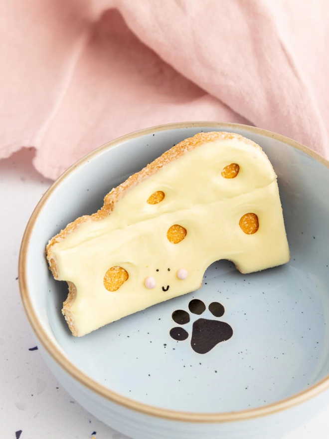 holey cheese iced dog biscuit