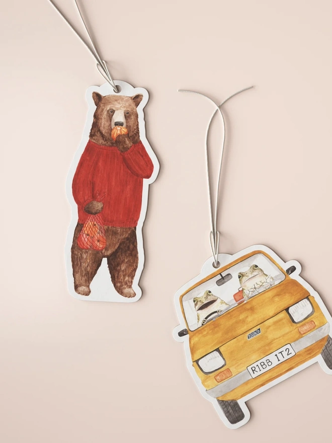 Orange Bear Air Freshener